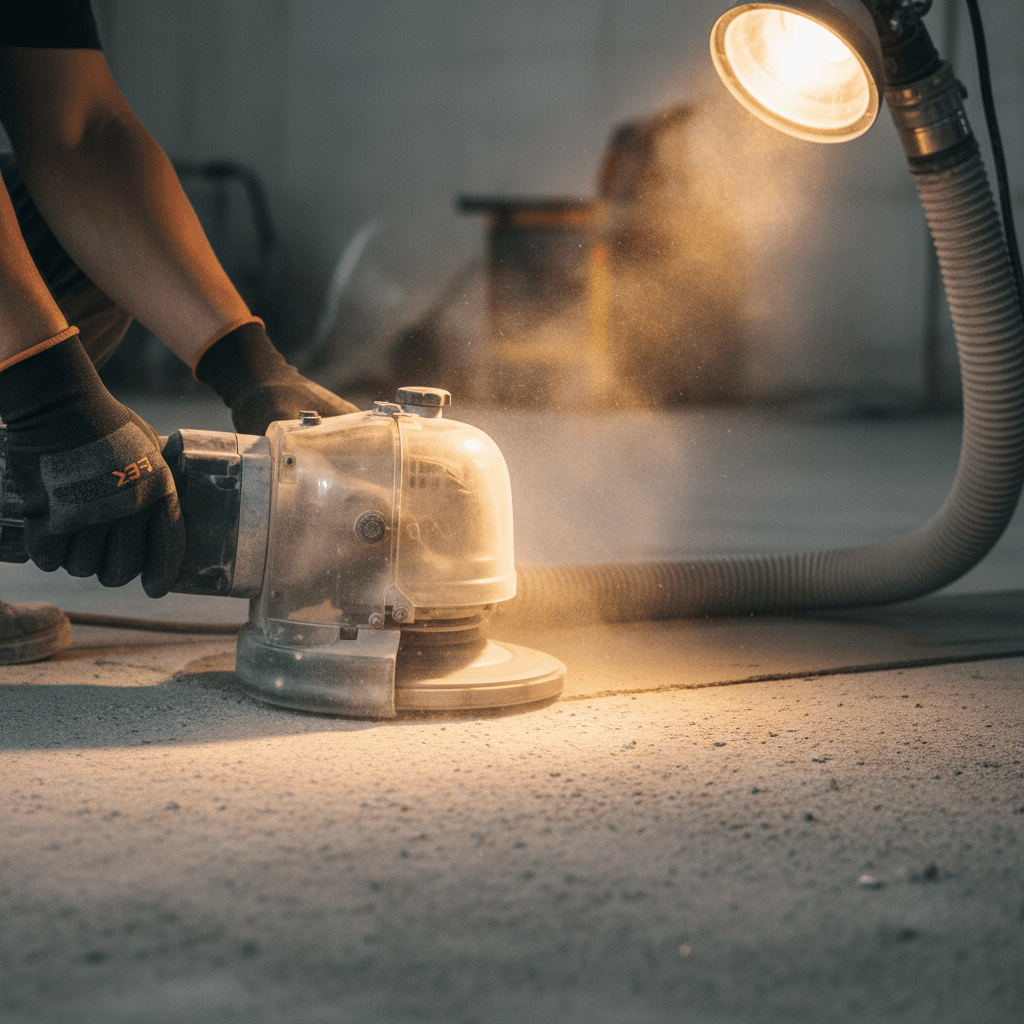 Floor repair and subfloor preparation in a commercial space in London, Kentucky